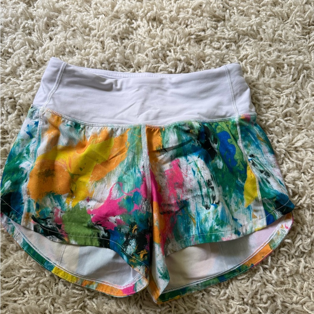 Lululemon Athletica White Performance Athletic Shorts